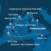 Italy, France, Spain, Balearic Islands