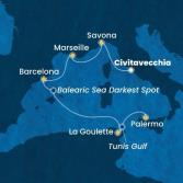 Italy, France, Spain, Tunisia