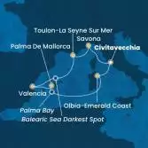Italy, France, Spain, Balearic Islands