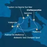 Italy, France, Spain, Balearic Islands