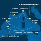 Italy, France, Spain, Balearic Islands