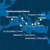 Italy, Turkey, Greece, Tunisia, Spain