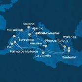Italy, Corsica (France), France, Spain, Balearic Islands, Malta, Greece