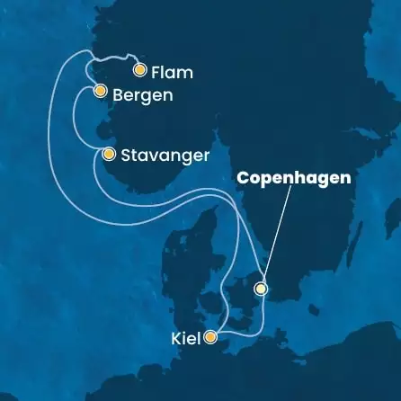 COSTA DIADEMA - trasa 6 nocy podróż z: COPENHAGEN w dniu 16/05/2026 - Denmark, Norway, Germany