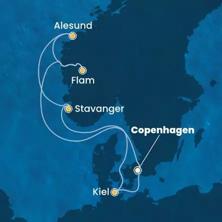 COSTA DIADEMA - trasa 6 nocy podróż z: COPENHAGEN w dniu 23/05/2026 - Denmark, Norway, Germany