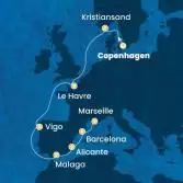 Denmark, Norway, France, Spain