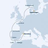 Denmark, Norway, France, Spain, Portugal