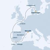 Denmark, Norway, France, Spain, Portugal
