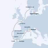Denmark, Norway, France, Spain, Portugal, Italy