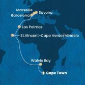 South Africa, Namibia, Cape Verde, Canary Islands, Spain, France, Italy