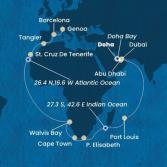 United Arab Emirates, Mauritius, South Africa, Namibia, Canary Islands, Morocco, Spain, Italy