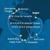 United Arab Emirates, Mauritius, South Africa, Namibia, Canary Islands, Morocco, Spain, Italy