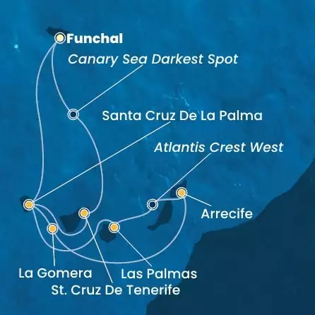 COSTA FORTUNA - trasa 6 nocy podróż z: FUNCHAL w dniu 01/03/2026 - Madeira , Canary Islands, Spain