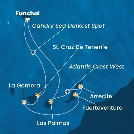 COSTA FORTUNA - trasa 6 nocy podróż z: FUNCHAL w dniu 29/03/2026 - Madeira , Canary Islands, Spain