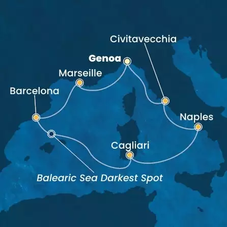 COSTA TOSCANA - trasa 6 nocy podróż z: GENOA w dniu 06/03/2026 - Italy, France, Spain