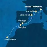 Italy, France, Spain, Morocco, Canary Islands