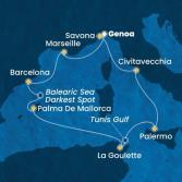 Italy, France, Spain, Balearic Islands, Tunisia