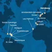Germany, England, France, Portugal, Spain, Canary Islands, Antilles, Virgin Islands