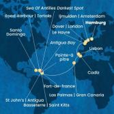 Germany, England, France, Portugal, Spain, Canary Islands, Antilles, Virgin Islands