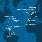 Germany, England, France, Portugal, Spain, Canary Islands, Antilles, Virgin Islands