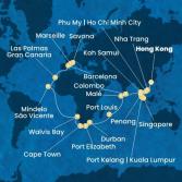 China, Vietnam, Singapore, Malaysia, Sri Lanka, Maldives, Mauritius, South Africa, Namibia, Cape Verde, Canary Islands, Spain