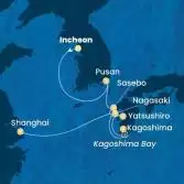 South Korea, Japan, China