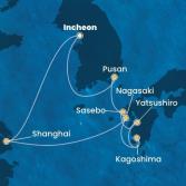 South Korea, Japan, China