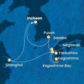 South Korea, Japan, China