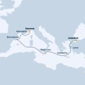 Turkey, Greece, Spain, France, Italy
