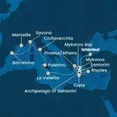 Turkey, Greece, Malta, Italy, Spain, France