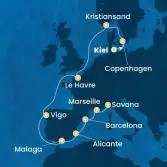 Germany, Denmark, Norway, France, Spain, Italy