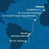 Portugal, Morocco, Canary Islands, Cape Verde, Brazil