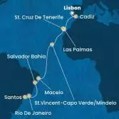 Portugal, Spain, Canary Islands, Cape Verde, Brazil