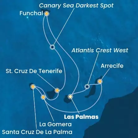 COSTA FORTUNA - trasa 6 nocy podróż z: LAS PALMAS w dniu 20/03/2026 - Canary Islands, Madeira , Spain