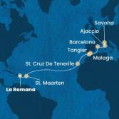 Dominican Republic, Antilles, Canary Islands, Morocco, Spain, Corsica (France), Italy