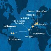 Dominican Republic, Antilles, Canary Islands, Morocco, Spain, Corsica (France), Italy, France