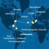 Dominican Republic, Bahamas, Florida (USA), United States, The Azores, Portugal, Spain, France
