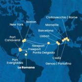 Dominican Republic, Bahamas, Florida (USA), United States, The Azores, Portugal, Spain, France, Italy