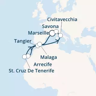France, Canary Islands, Morocco, Spain, Italy