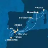 France, Italy, Spain, Morocco, Gibraltar