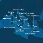 France, Italy, Malta, Greece