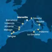 France, Italy, Tunisia, Morocco, Spain