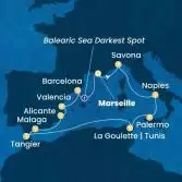France, Italy, Tunisia, Morocco, Spain