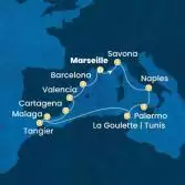 France, Italy, Tunisia, Spain, Morocco