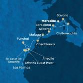 France, Italy, Spain, Morocco, Canary Islands, Madeira 