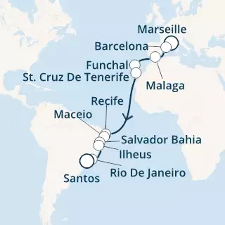 France, Spain, Madeira , Canary Islands, Brazil