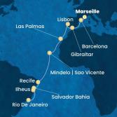 France, Spain, Gibraltar, Portugal, Canary Islands, Cape Verde, Brazil