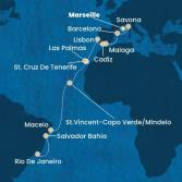 France, Italy, Spain, Portugal, Canary Islands, Cape Verde, Brazil