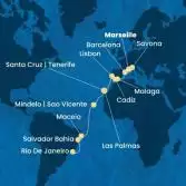 France, Italy, Spain, Portugal, Canary Islands, Cape Verde, Brazil