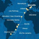 France, Spain, Gibraltar, Portugal, Canary Islands, Cape Verde, Brazil, Argentina
